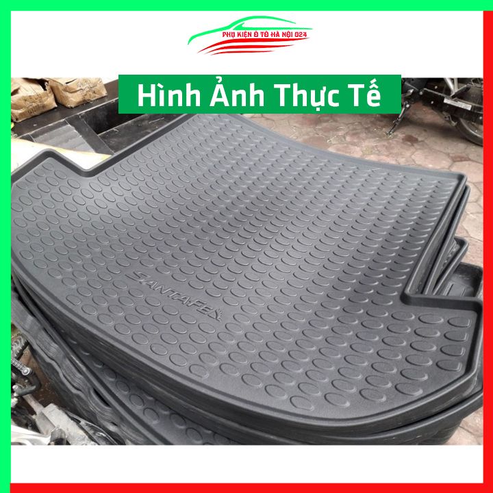 Thảm nhựa lót cốp Santafe 2019-2022 nhựa dẻo dày dặn đàn hồi tốt