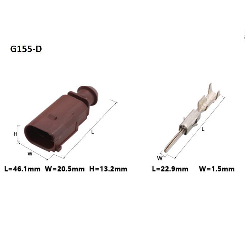 G155-Giắc cắm Cảm biến nhiệt độ khí thải 2 lỗ 1.5mm