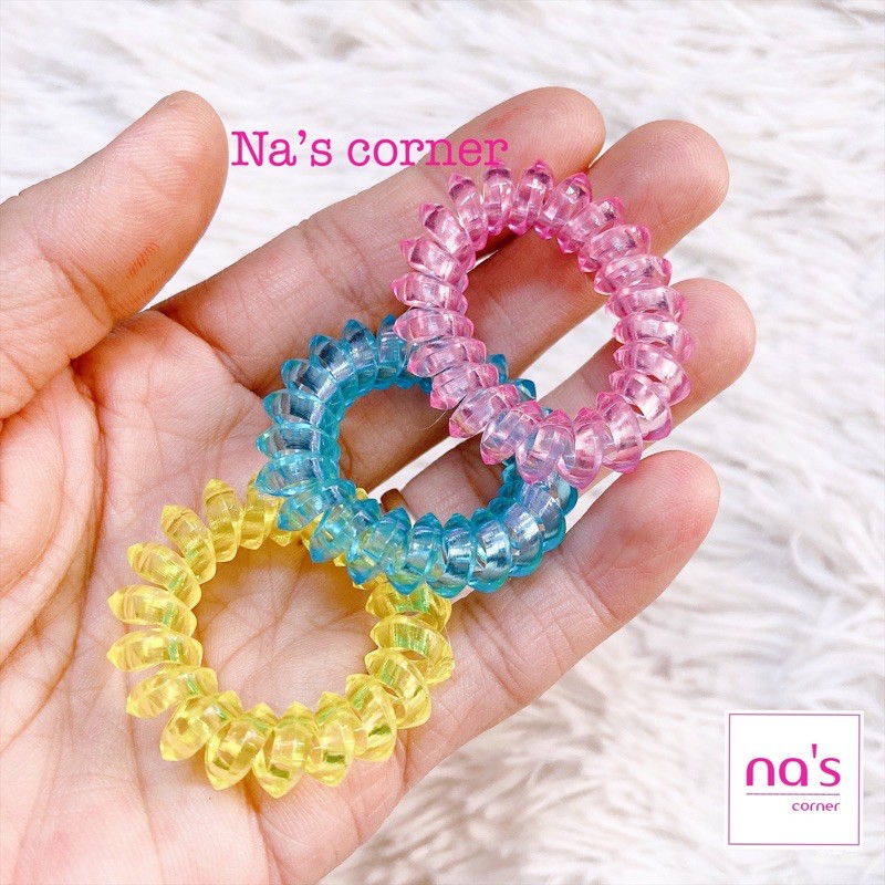 Set 5/10 cột tóc lò xo / buộc tóc lò xo màu trong bản dày