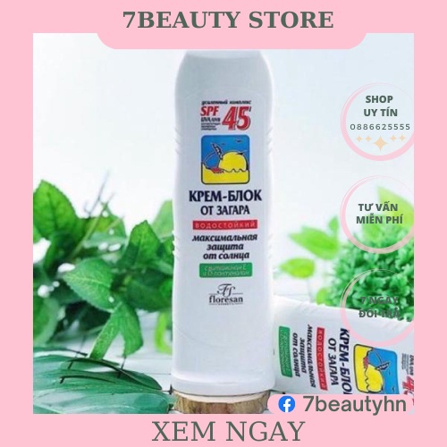 Kem Chống Nắng Nga Floresan SPF 45 Dưỡng Da với Vitamin E Và D