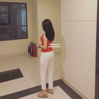 (sale sập sàn)Quần baggy đũi nữ cạp chun