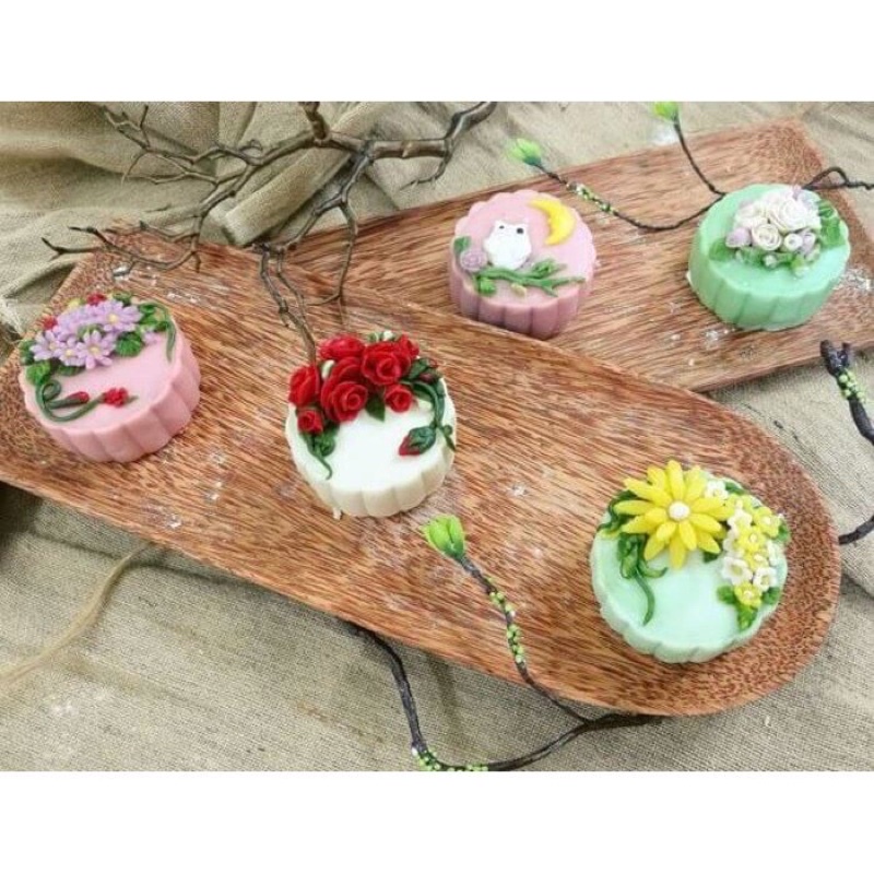 Khuôn rau câu trung thu mặt trơn  dùng làm bánh trung thu / ấn xôi