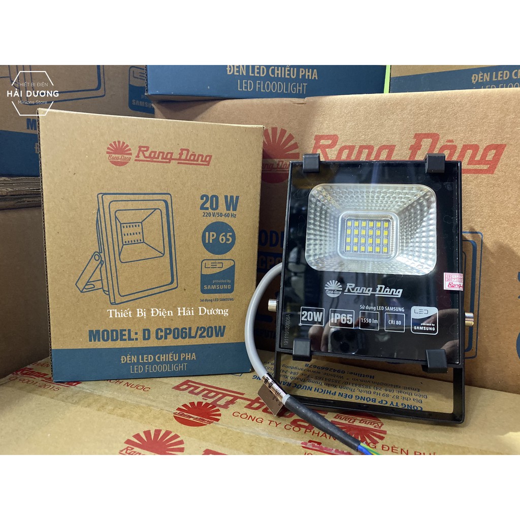 Combo Bộ 3 Đèn LED chiếu pha 20W - 30W Rạng Đông Model D CP06L Chip Led Samsung - Bảo Hành 24 Tháng