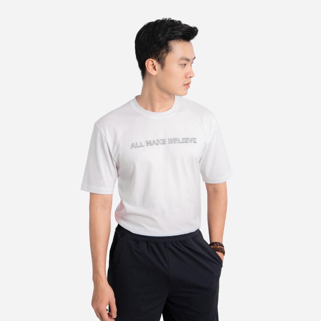 Áo thun nam cổ tròn CIZA vải cotton co giãn mặc thoáng mát thấm hút mồ hôi size S M L XL  ATNR54