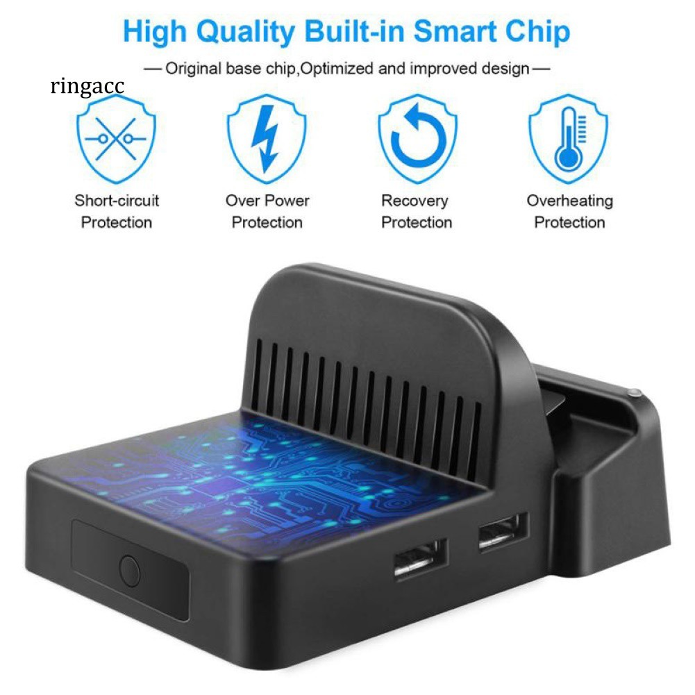 Đế sạc kiêm đế tản nhiệt cho tay cầm điều khiển chơi game NS Switch thiết kế dễ mang theo DIY