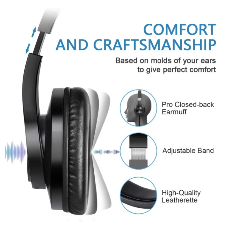 Puki shop / Oneodio T3 Tai Nghe Có Dây Trên Tai, Tai Nghe Có Micro, Âm Bass Tốt - Fullbox chính hãng