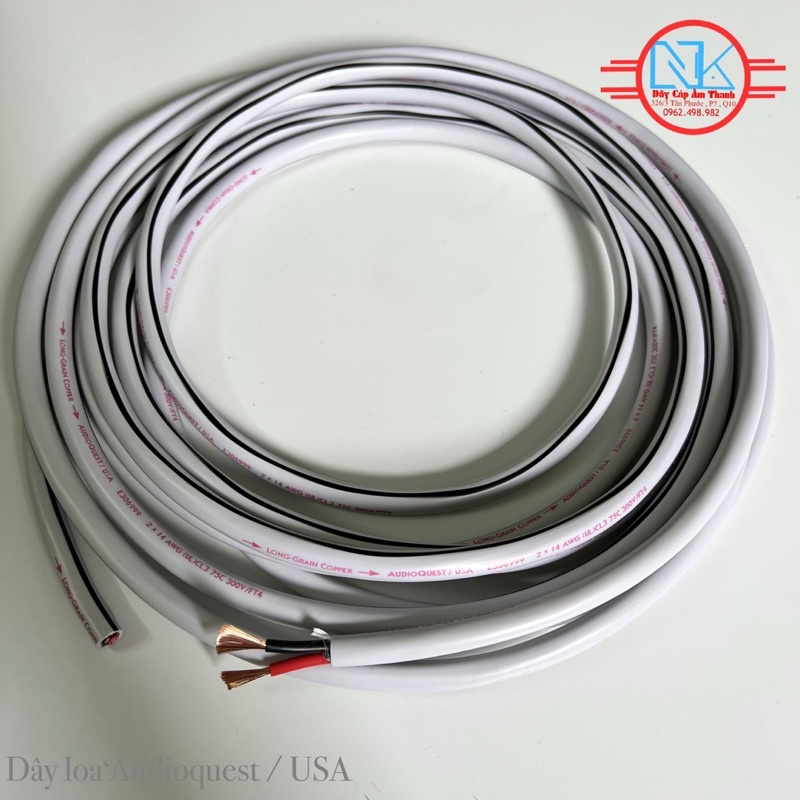 Cáp loa Audioquets E306999 2x14 AWG Bãi USA