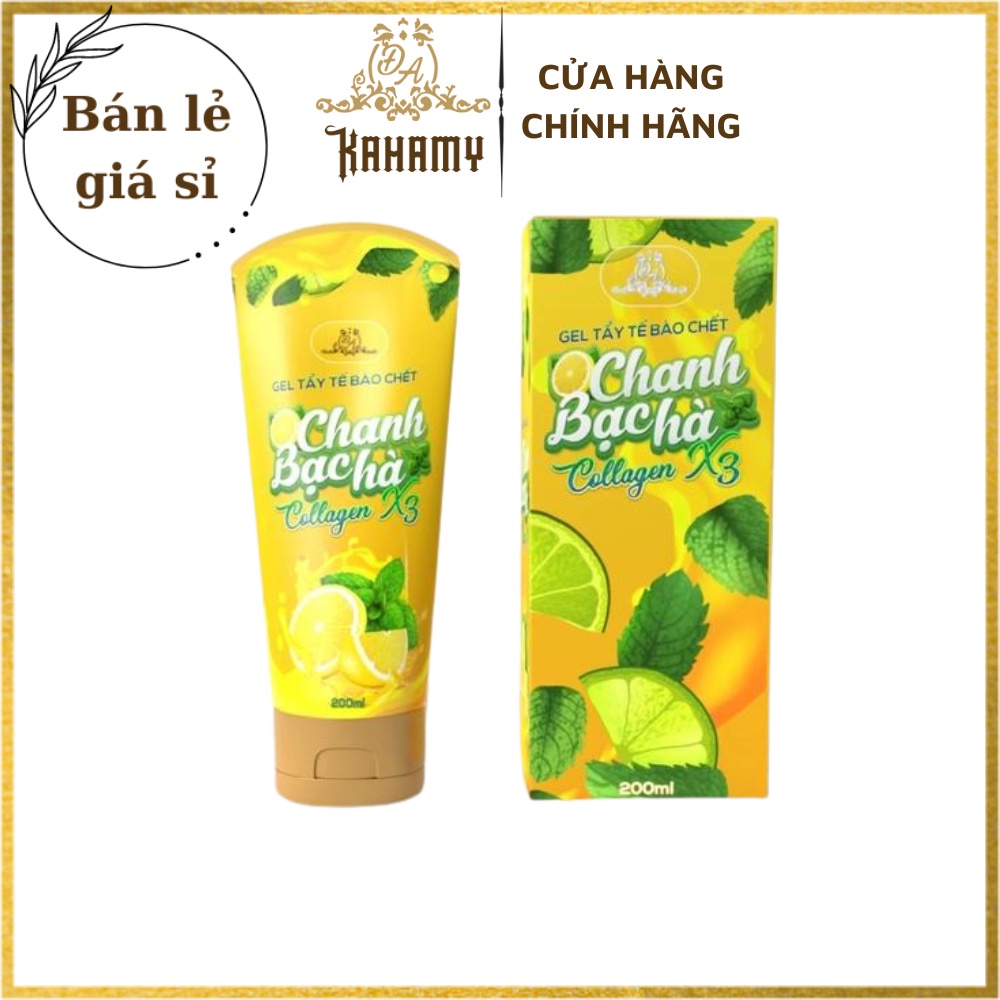 Gel Tẩy Tế Bào Chết Collagen X3 Chanh Bạc Hà 200ml Mỹ Phẩm Đông Anh - Nguyễn Huỳnh Như