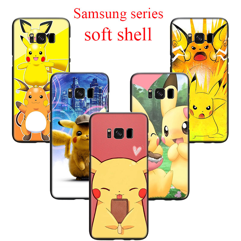 QD19 Cute pikachu Soft Silicone Case for Samsung J4 J6 Plus A2 Core J7 Duo J8 2018 S6 Edge | BigBuy360 - bigbuy360.vn