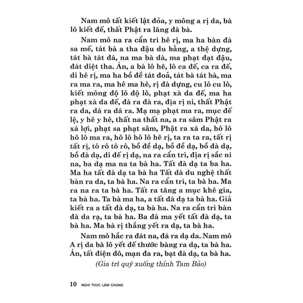 Sách Nghị Thức Lâm Chung