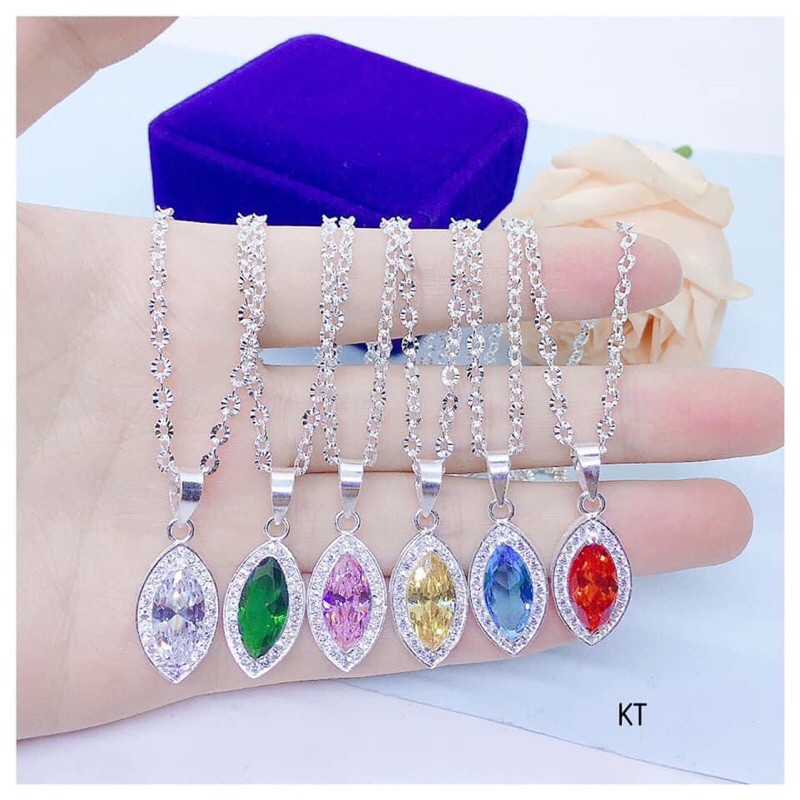 DÂY CHUYỀN BẠC MẶT ĐÁ CAO CẤP