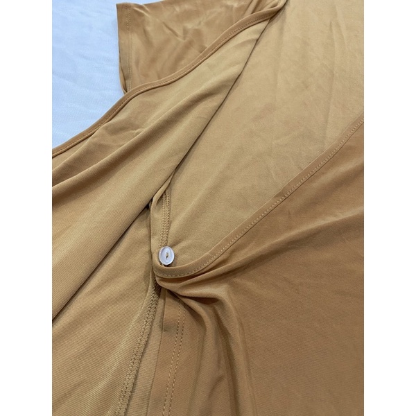 Đầm thun ladong buộc nơ bên sườn Belle Looks  - Thanh lý vnxk