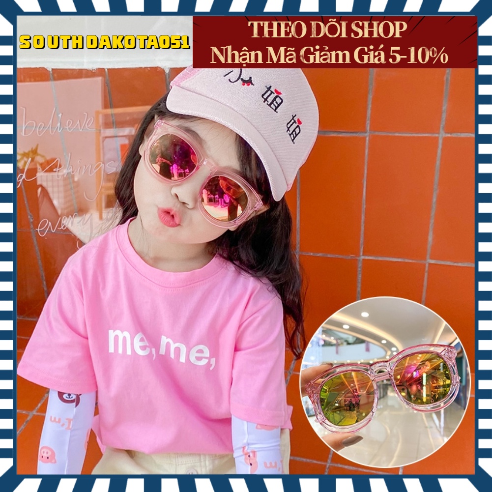 Hàng HOT Kính Râm Trẻ Em Tròn Mờ bằng nhựa chặn tia UV dễ thương ngoài trời【Southdakota051】
