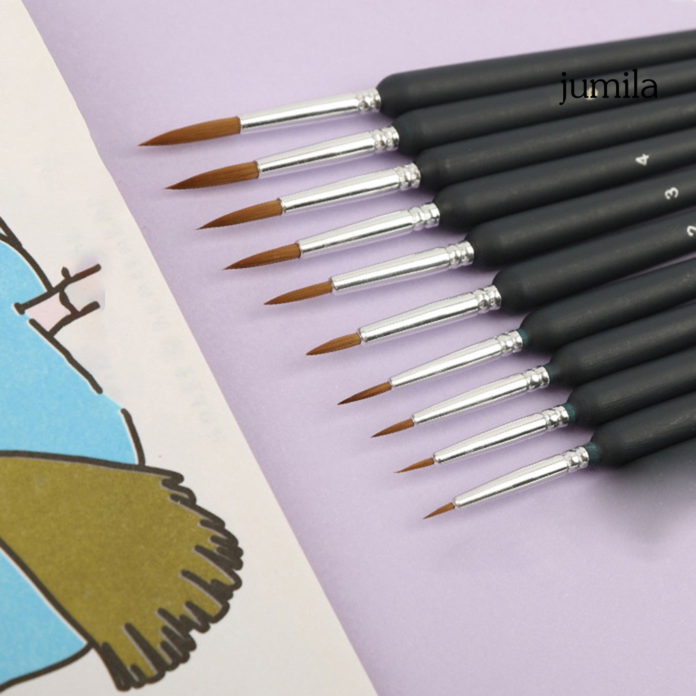 Set 9 / 10 Cọ Vẽ Màu Nước Chuyên Dụng