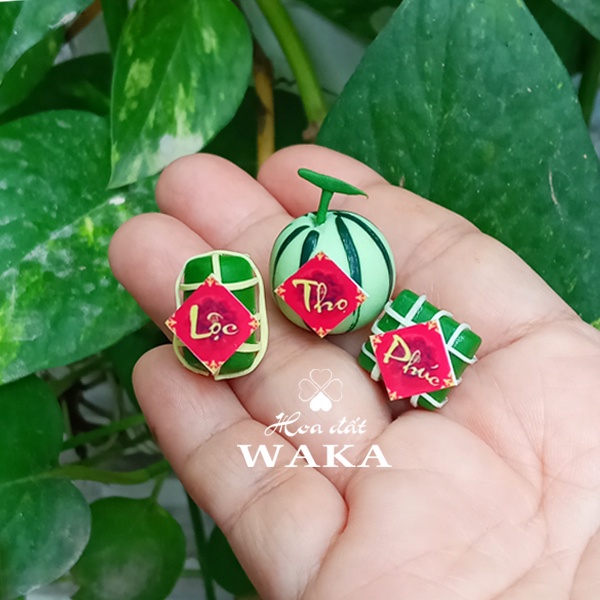 Bộ Dưa Hấu Tết Phúc Lộc Thọ 01- Mô hình 1/12