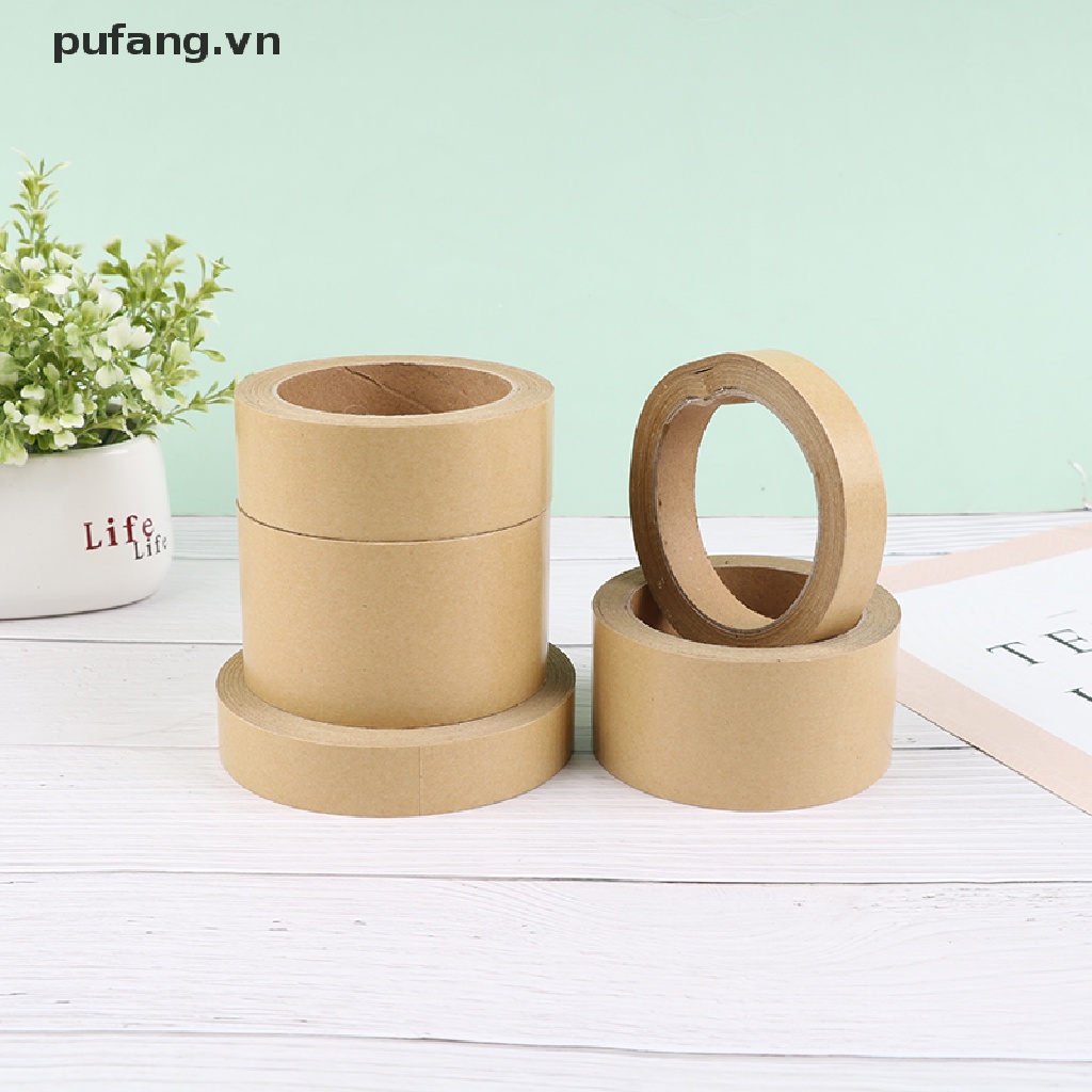 Cuộn 30m Băng Keo Giấy Kraft Màu Nâu Dùng Để Dán Hộp