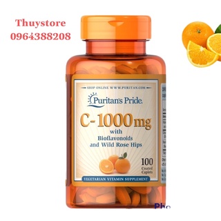  Chính Hãng  Viên Uống Đẹp Da ,Bổ Sung Vitamin C 1000mg Puritan's Pride 100 Viên Của Mỹ 