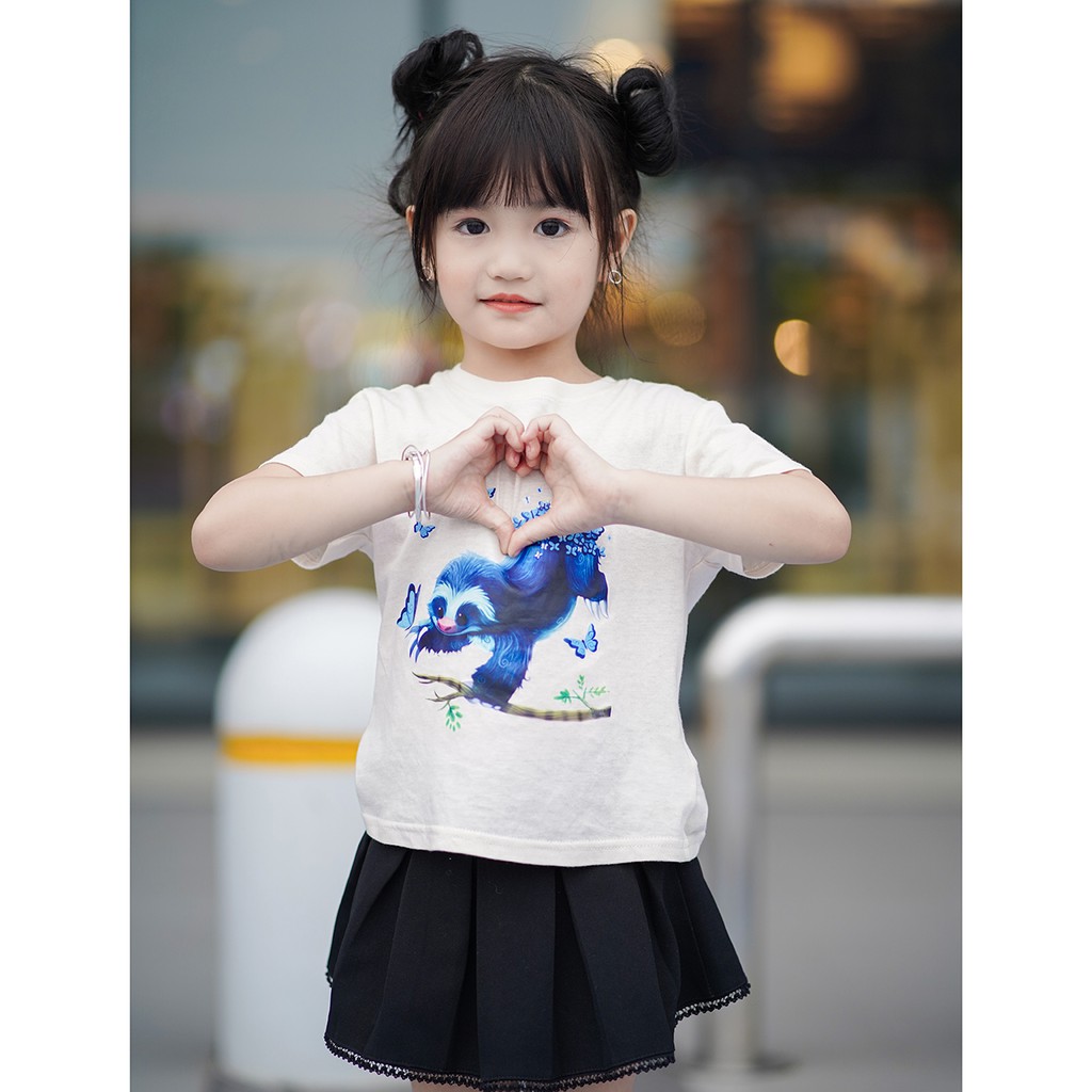 Áo phông Cotton bé gái 5 - 7 Tuổi, /9 - 23kg, Size 120 tiêu chuẩn xuất khẩu, mầu hình phong phú, siêu yêu, chính hãng