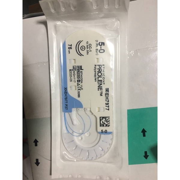 {Shop Q10-giao nhanh 30phút - đặt Nowship}Chỉ Prolene 5/0 Hai kim tròn (13mm 3/8c) 75cm EH7977 giá rẻ