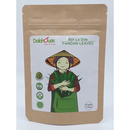 Bột lá dứa nếp Dalahouse (50g) - Bột tạo màu, mùi tự nhiên nguyên chất