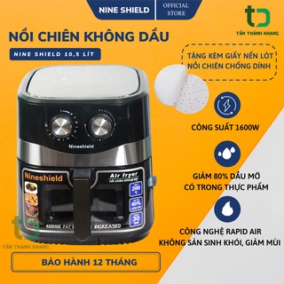 Nồi Chiên Không Dầu Nine Shield Dung Tích 10.5 Lít _đa Năng, Bảo Vệ Sức Khỏe_bảo Hành 12 Tháng