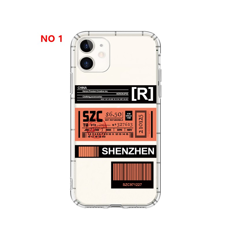 Ốp Điện Thoại Hình Vé Máy Bay Sáng Tạo Vui Nhộn Cho iphone 12 mini 11 pro max xr xs max 6 7 8 plus se