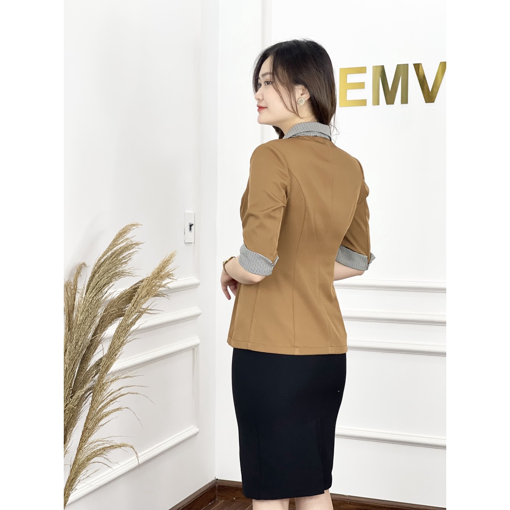 Áo Vest nữ công sở, Vest blazer nữ chất liệu xước hàn cao cấp EMVY H36 | WebRaoVat - webraovat.net.vn