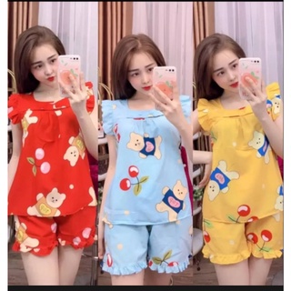 Bộ lụa hàn đùi dễ thương, ảnh thật, 35 đến 55kg
