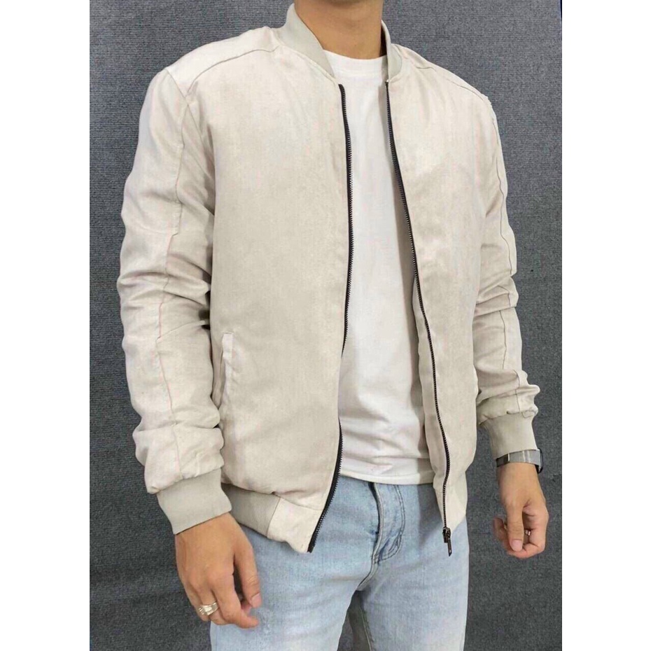 Áo khoác bomber nam Da Lộn Lót gió  -  Siêu phẩm cho mùa đông TH Fashion