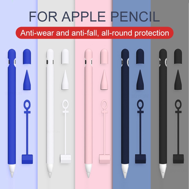 Colorful Soft Silicone Compatible For Apple Pencil Case Compatible For iPad Tablet Touch Pen Stylus Protective Sleeve Cover