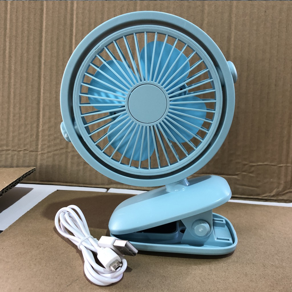 Quạt mini cầm tay tích điện có đèn và không đèn