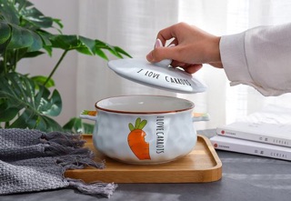 BÁT SỨ HÌNH NỒI 2 QUAI CÓ NẮP