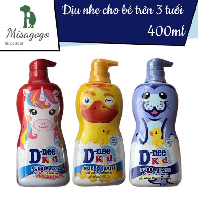 Sữa tắm  và gội Dnee Kid hình thú 400ml