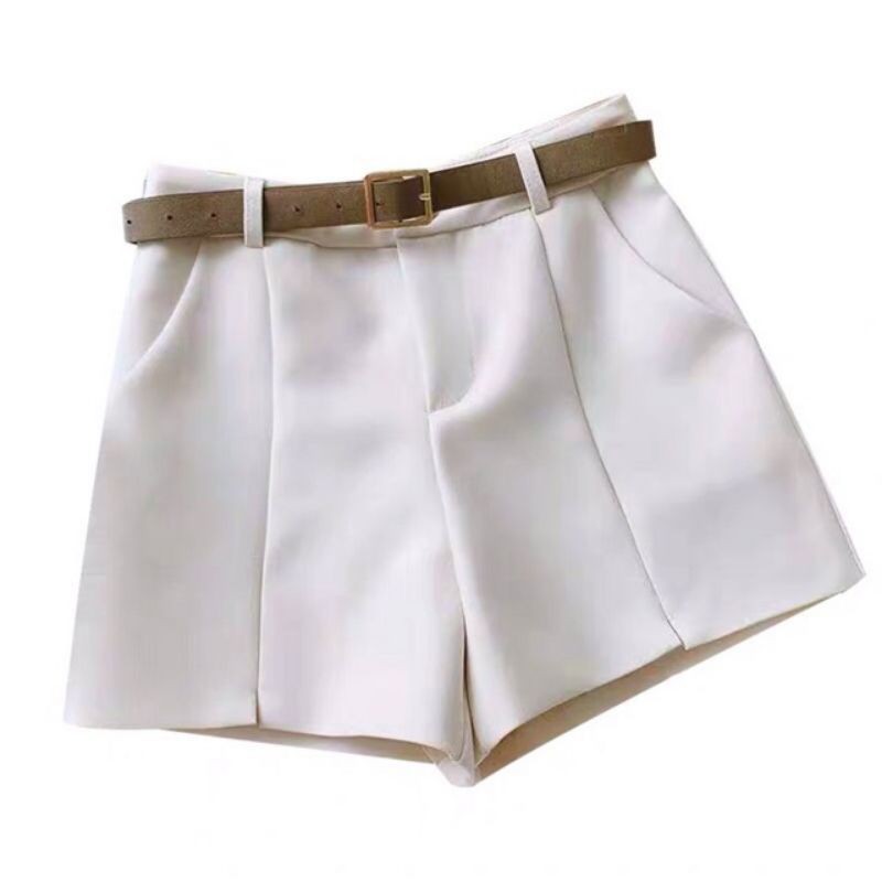 Quần Sóc Nữ Cạp Cao Tặng Kèm Dây Lưng
