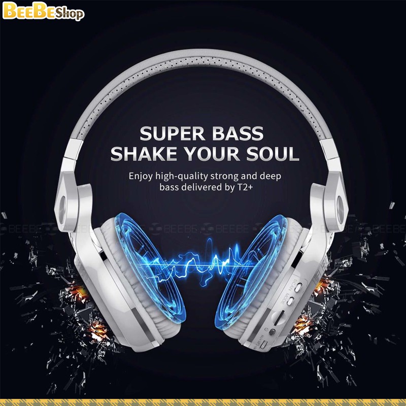 Bluedio T2+ Tai Nghe Nhạc Bluetooth Rẻ, Màng Over-ear