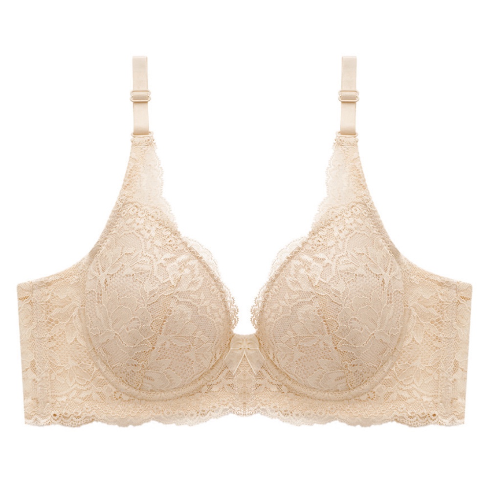 Áo lót không gọng mềm mại thoáng khí phối ren có thể điều chỉnh thời trang gợi cảm cho nữ