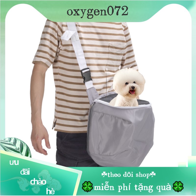 🥭 Oxygen072 Túi đeo cho chó con Túi đựng chó mèo kiểu đeo chéo vai cho thú cưng đi dạo Vật nuôi Sling Carrier Một vai có thể điều chỉnh thoáng khí cho vật nuôi chó vừa và nhỏ