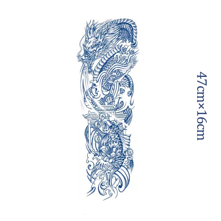 Hình Xăm Dán Tạm Thời Lâu Trôi Chống Thấm Nước 15 Ngày; 47cm * 16cm