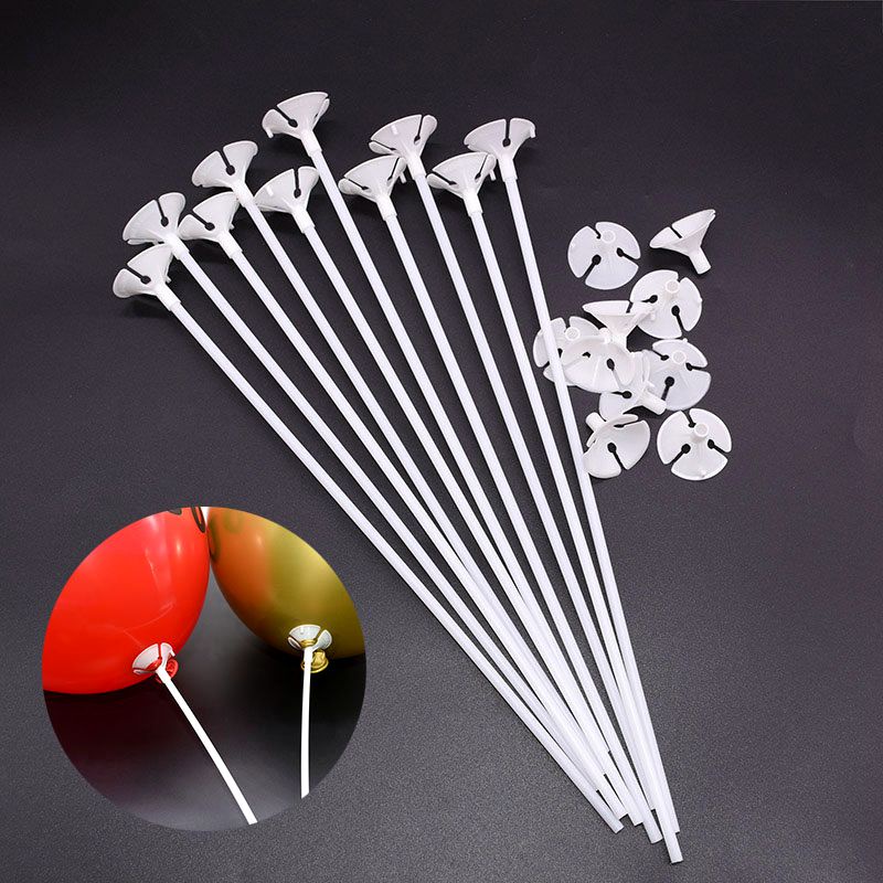 Set 20 Thanh Giá Đỡ Bong Bóng Bay Bằng Latex 32CM Dùng Trang Trí Tiệc