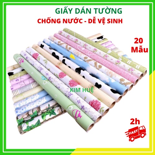 Giấy dán tường , decal trang trí dán tường sẵn keo bóc dán phòng ngủ 3d chống thấm nước nhiều mẫu hoa văn