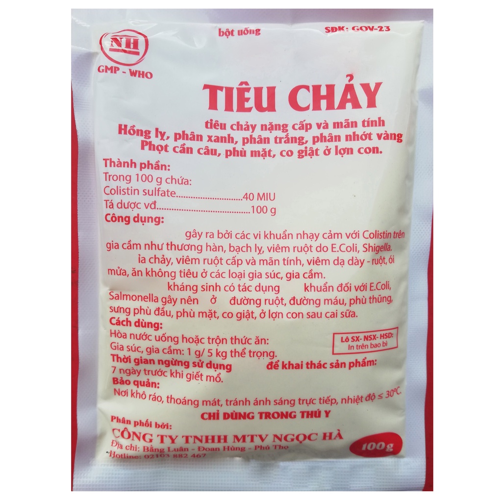 1 gói COLISTIN 100g Chuyên dùng cho tiêu ch-ả-y ở gia súc, gia cầm