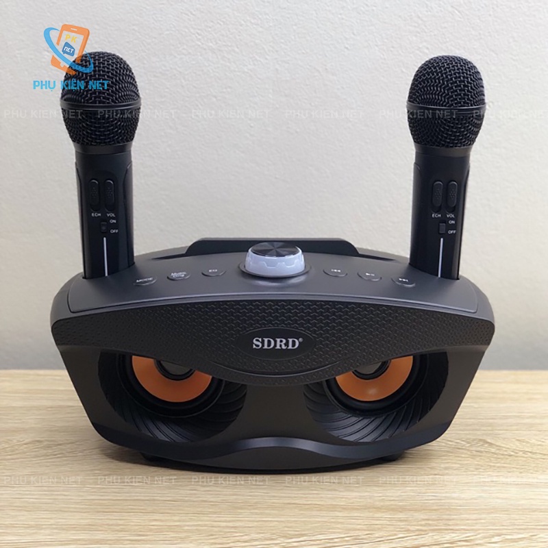 [CHÍNH HÃNG] Loa karaoke mini SD 306 hát chuẩn tặng kèm 2 mic kết nối bluetooth hỗ trợ ghi âm tách lời- BH 6 tháng