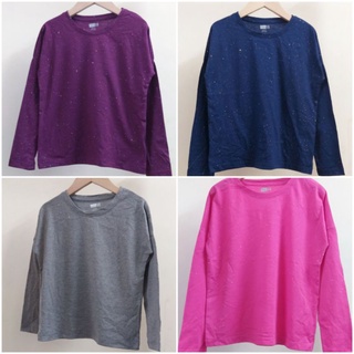 Áo thun cotton dài tay xuất dư cho bé gái 15-28kg