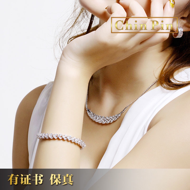 Vòng Tay Mạ Vàng 18K Đính Đá Kim Cương Nhân Tạo 20 Điểm Sang Trọng Cho Nữ