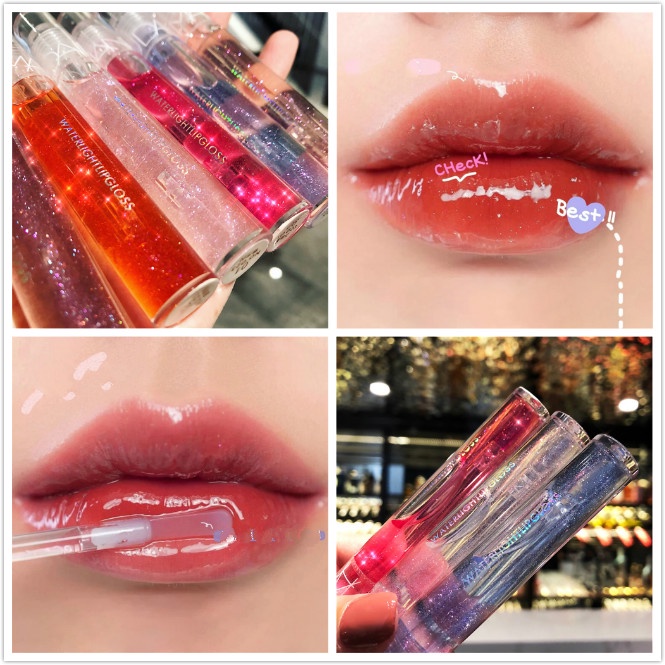 Cod Qipin 6 Colors Moisturizing Pearl Mirror Lip Glaze Glass Long-Lasting Lipstick Makeup Tool