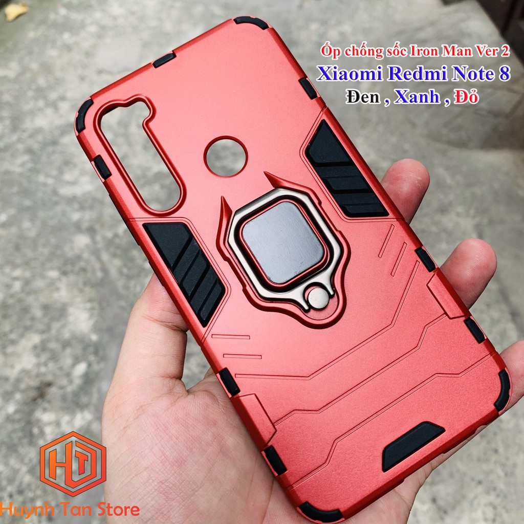 Ốp lưng Xiaomi Redmi Note 8 cao su chống sốc Iron Man Ver 2