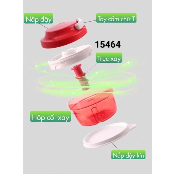 (Hàng có sẵn) Dụng cụ xay tỏi, hành 300ml, turbo chopper