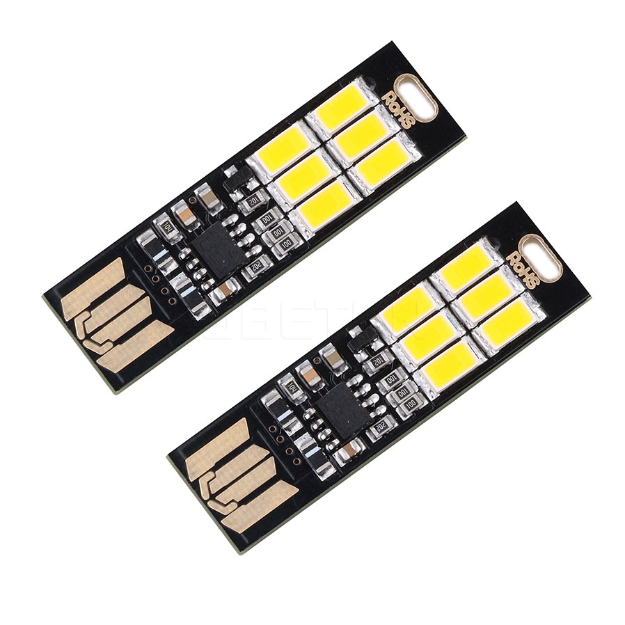 Đèn ngủ LED mini 5V 6 bóng năng lượng USB điều chỉnh cảm ứng tiện lợi