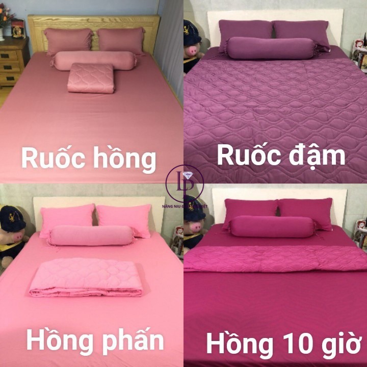 Trọn bộ  5 Món Chăn GA THUN LẠNH TRƠN HÀN QUỐC kèm Mền (CHỌN MÀU+CÓ SẴN)