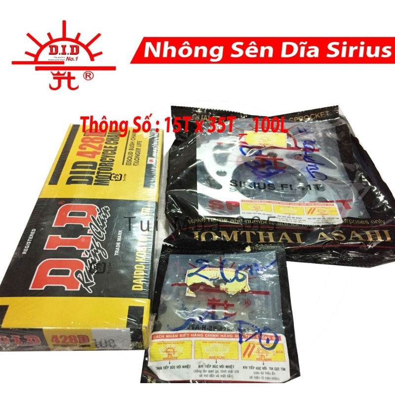 Nhông Dĩa Mặt Trời Sên DID Nhật Ya Sirius 15 x 35 x100L